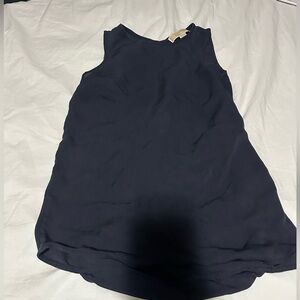 Michael Kors - 100% Silk - Sleeveless Open Back Navy Blue - Size XXS